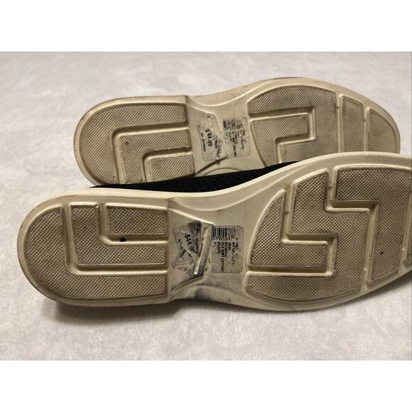 Bill Blass Men’s Shoes Size 9.5 Black White Sneakers Knit Casual Lace Up Foam - Picture 7 of 9